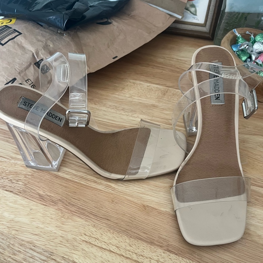 Steve Madden Heels - Nude/Clear